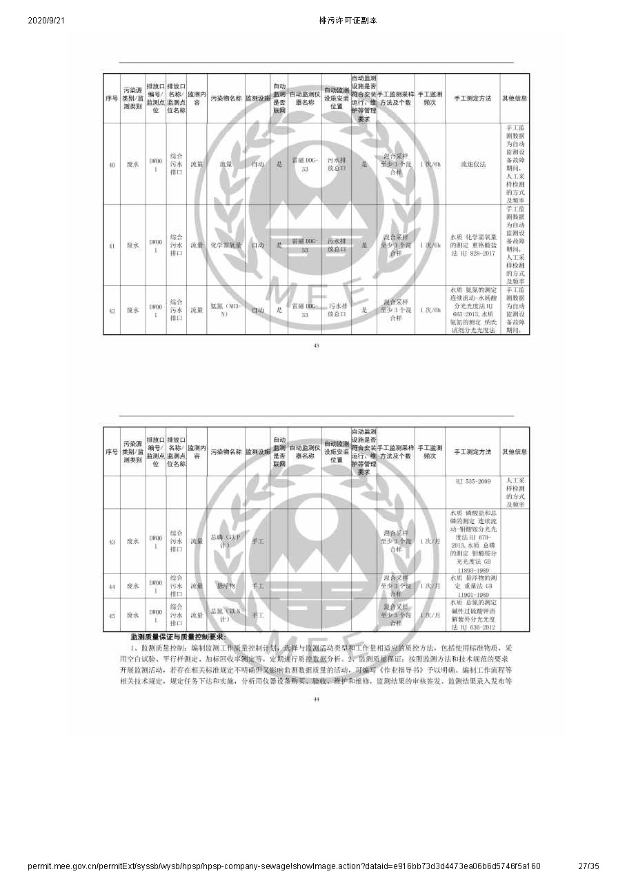 排污许可公示